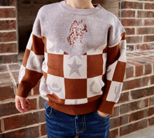 Load image into Gallery viewer, Out West Checkered Sweater
