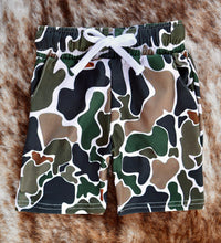 Load image into Gallery viewer, Camo Shorts - Baby + Toddler + Mens
