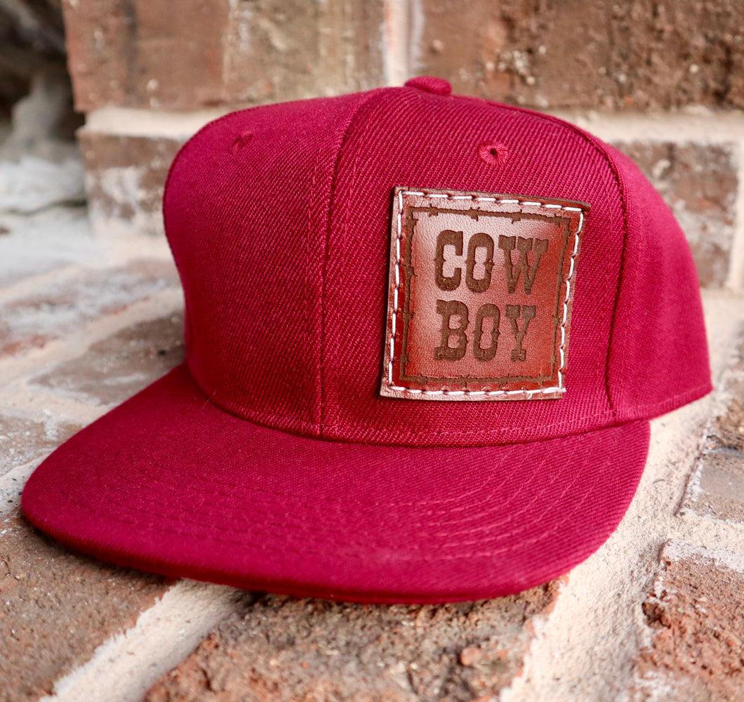 Cowboy Leather Patch Hat